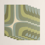 Retro Groove Minimalist Abstract in Olive Green Tones Wrapping Paper Gallery Image 3