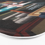 Blue Plate Special by Jeff Lee Johnson Bath Mat Gallery Image 3