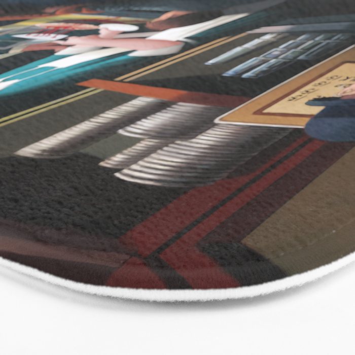 Blue Plate Special by Jeff Lee Johnson Bath Mat Gallery Image 3