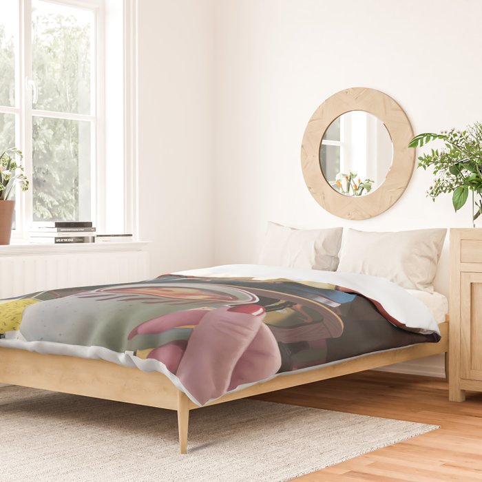 Blue Plate Special by Jeff Lee Johnson Duvet Cover Gallery Image 2