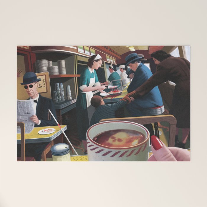 Blue Plate Special by Jeff Lee Johnson Welcome Mat Gallery Image 1