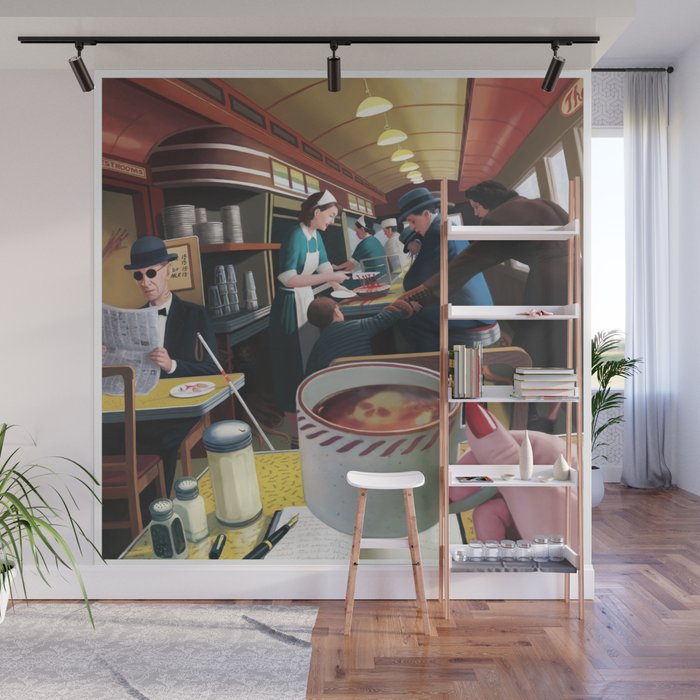 Blue Plate Special by Jeff Lee Johnson Wall Mural