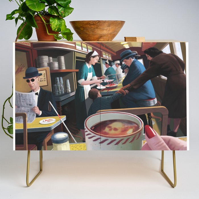 Blue Plate Special by Jeff Lee Johnson Credenza Gallery Image 1