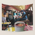 Blue Plate Special by Jeff Lee Johnson Wall Tapestry Gallery Image 4