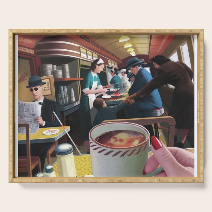 Blue Plate Special by Jeff Lee Johnson Serving Tray Gallery Image 1