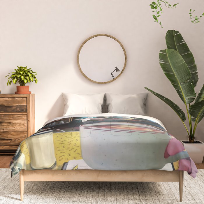 Blue Plate Special by Jeff Lee Johnson Comforter Gallery Image 3