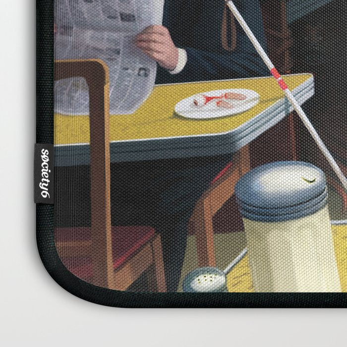 Blue Plate Special by Jeff Lee Johnson Laptop Sleeve Gallery Image 3