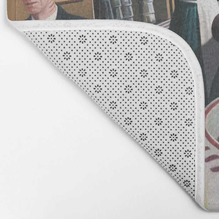 Blue Plate Special by Jeff Lee Johnson Bath Mat Gallery Image 2