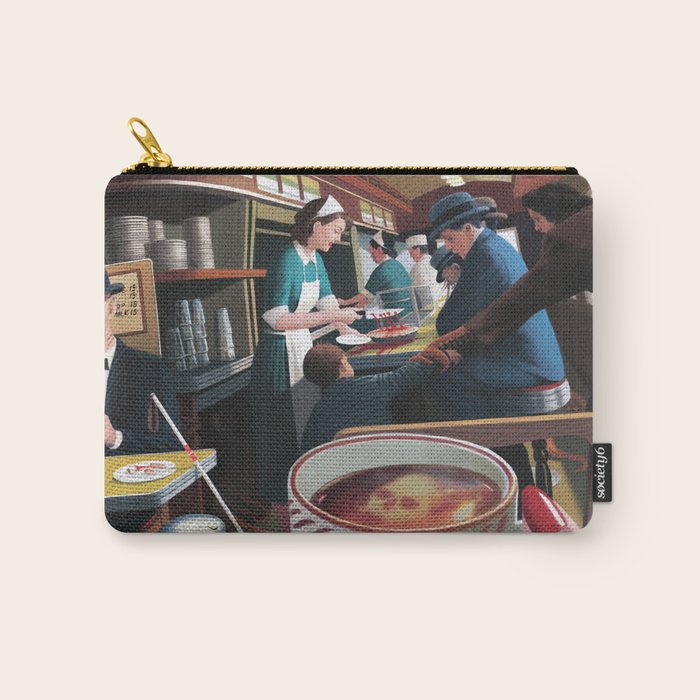 Blue Plate Special by Jeff Lee Johnson Carry All Pouch Gallery Image 1