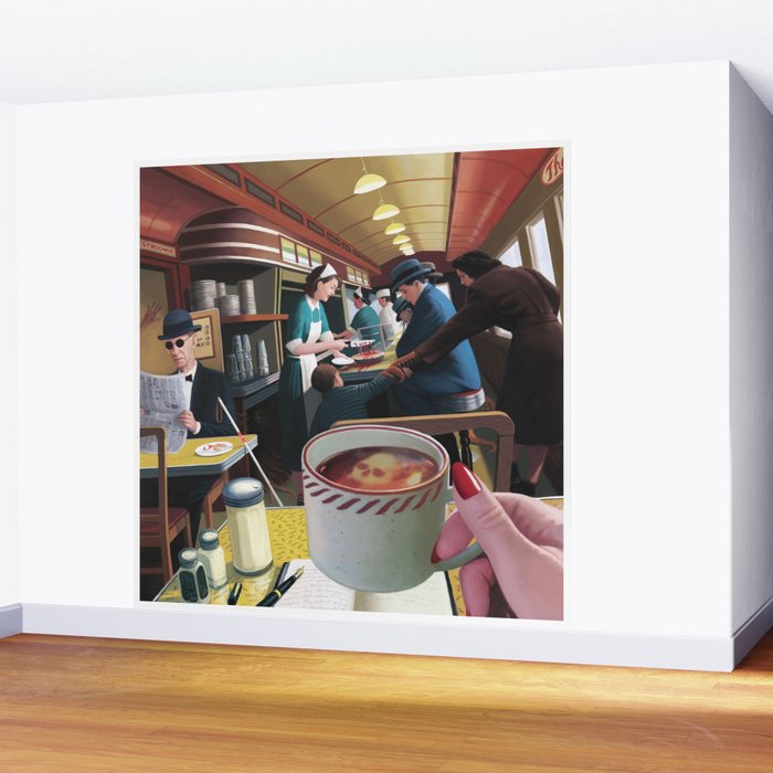 Blue Plate Special by Jeff Lee Johnson Wall Mural Gallery Image 2