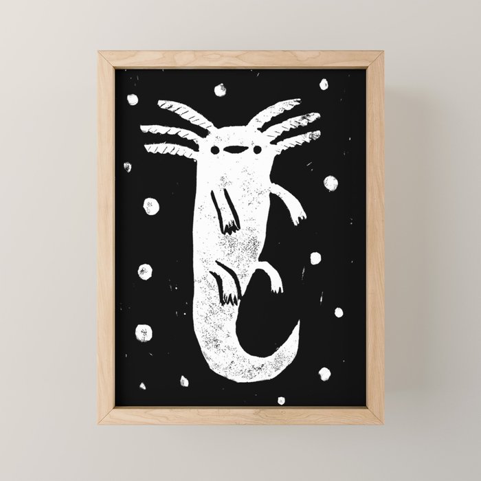 Axolotl Mini Art Print Gallery Image 1