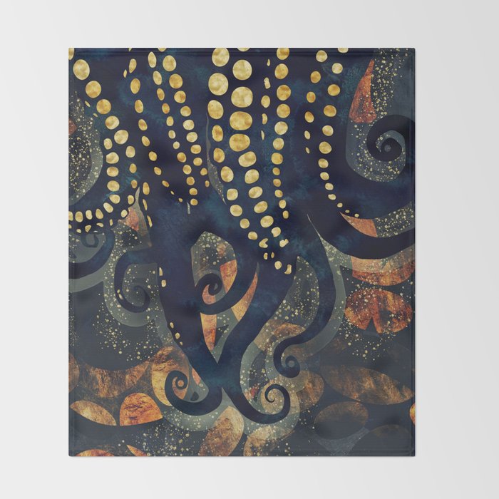 Metallic Ocean Throw Blanket Gallery Image 2