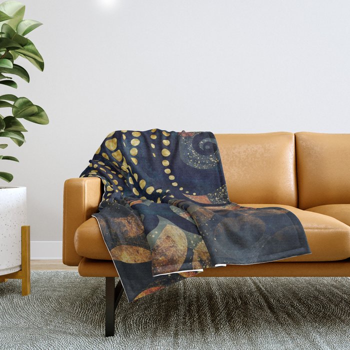 Metallic Ocean Throw Blanket Gallery Image 1