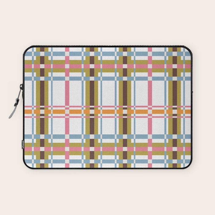 Bold Crosshatch Colorful Laptop Sleeve Gallery Image 1