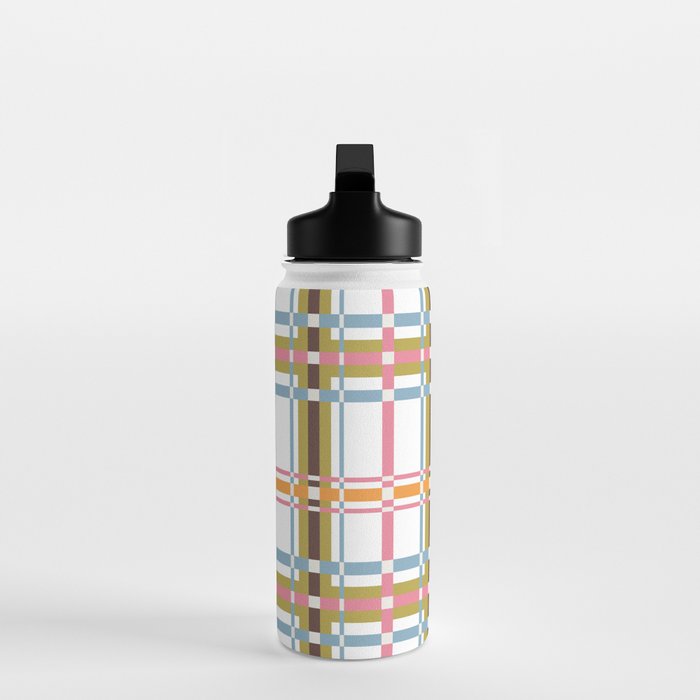 Bold Crosshatch Colorful Water Bottle Gallery Image 3