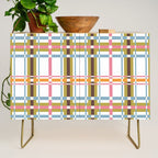 Bold Crosshatch Colorful Credenza Gallery Image 1