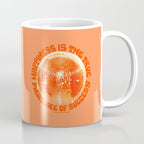 Happiness Is The True Measure of Success in Orange Coffee Mug Gallery Image 1