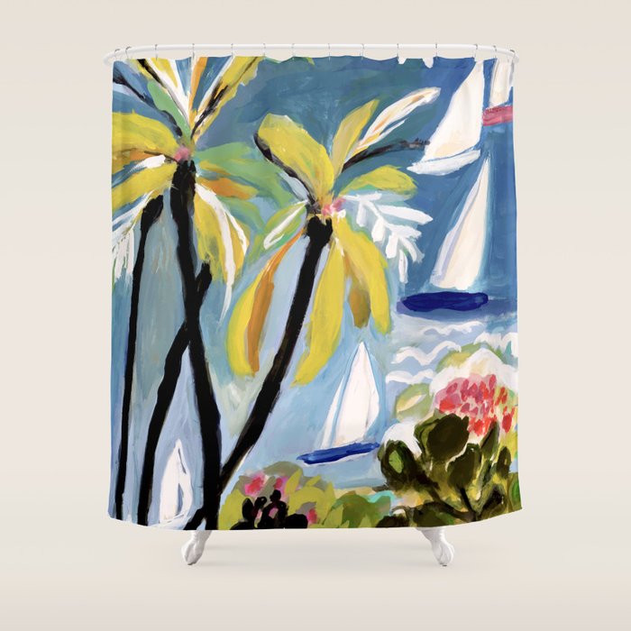 Beach Landscape 2 Shower Curtain Gallery Image 1