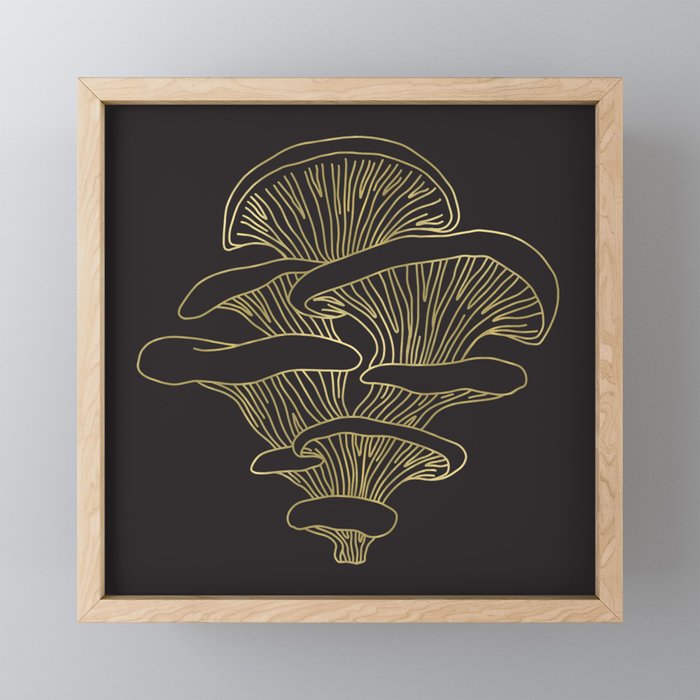 Gilded Oyster Mushroom Mini Art Print Gallery Image 1