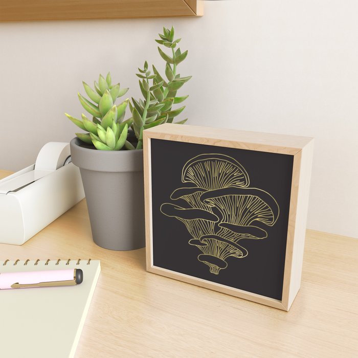 Gilded Oyster Mushroom Mini Art Print Gallery Image 2