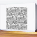 Edinburgh toile black white Wall Mural Gallery Image 2