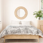 Edinburgh toile black white Duvet Cover Gallery Image 3
