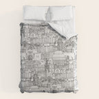 Edinburgh toile black white Comforter Gallery Image 6