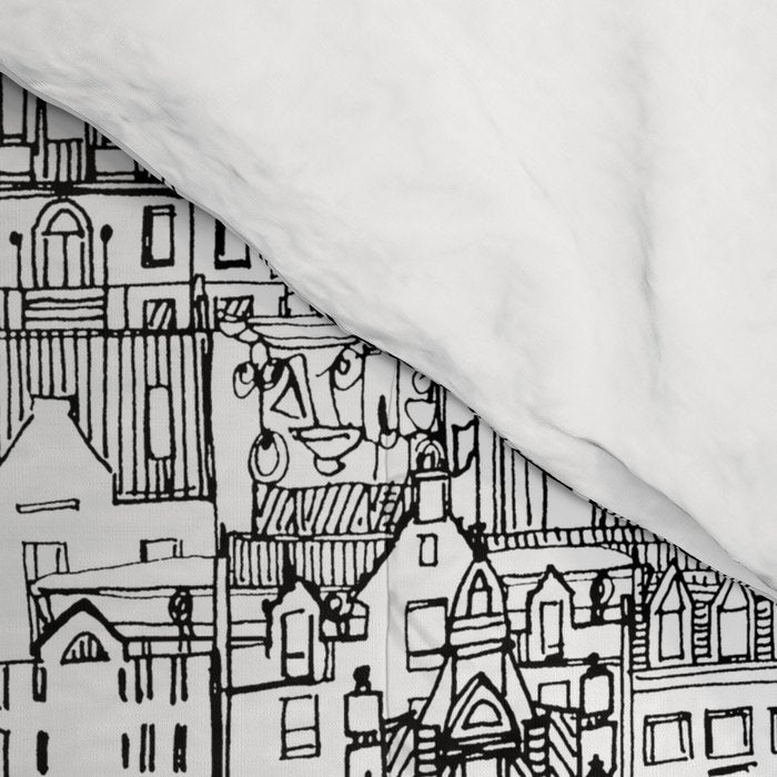 Edinburgh toile black white Comforter Gallery Image 4