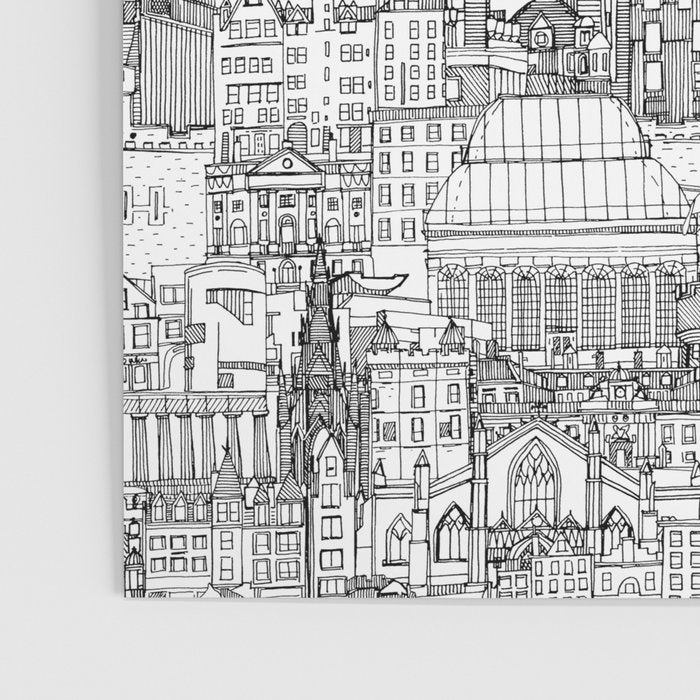 Edinburgh toile black white Poster Gallery Image 3