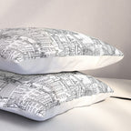 Edinburgh toile black white Pillow Sham Gallery Image 3