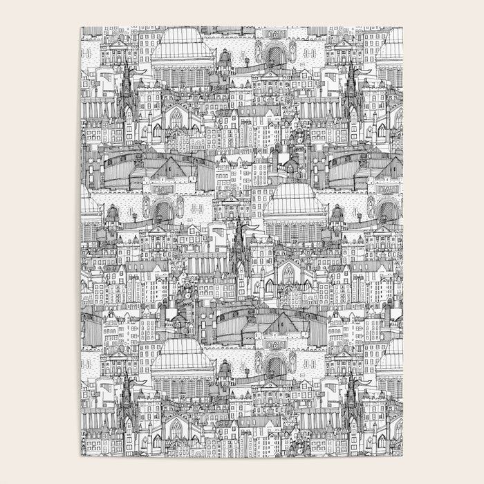 Edinburgh toile black white Poster Gallery Image 4