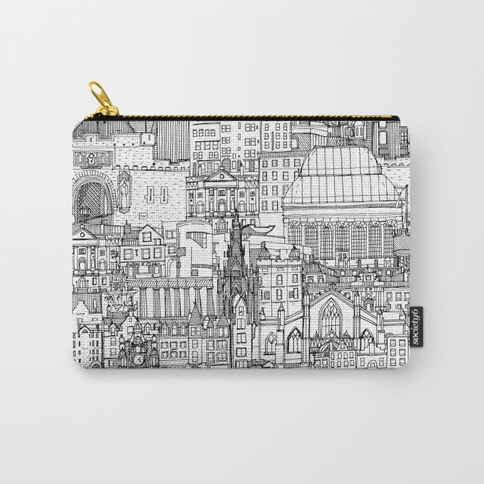 Edinburgh toile black white Carry All Pouch Gallery Image 1