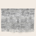 Edinburgh toile black white Wall Hanging Gallery Image 1