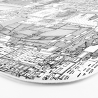 Edinburgh toile black white Bath Mat Gallery Image 3