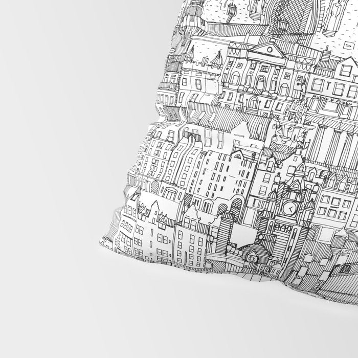 Edinburgh toile black white Pillow Sham Gallery Image 4