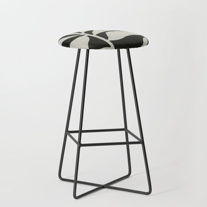 Linocut Branch #3 / White & Black Stool Gallery Image 1