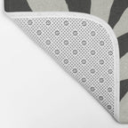 Linocut Branch #3 / White & Black Bath Mat Gallery Image 2