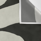 Linocut Branch #3 / White & Black Wall Tapestry Gallery Image 3