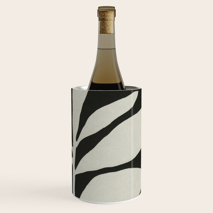 Linocut Branch #3 / White & Black Wine Chiller Gallery Image 1