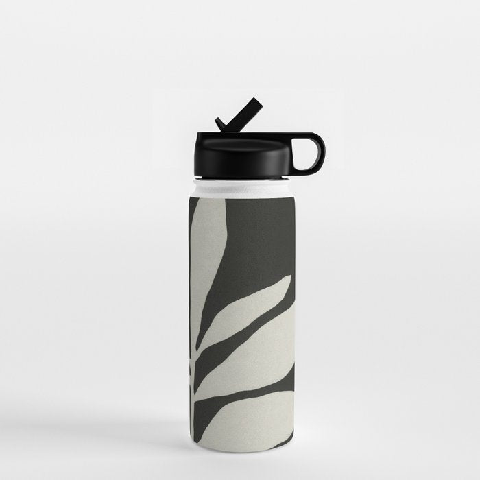 Linocut Branch #3 / White & Black Water Bottle Gallery Image 1