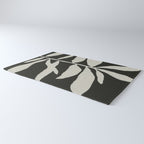 Linocut Branch #3 / White & Black Rug Gallery Image 3