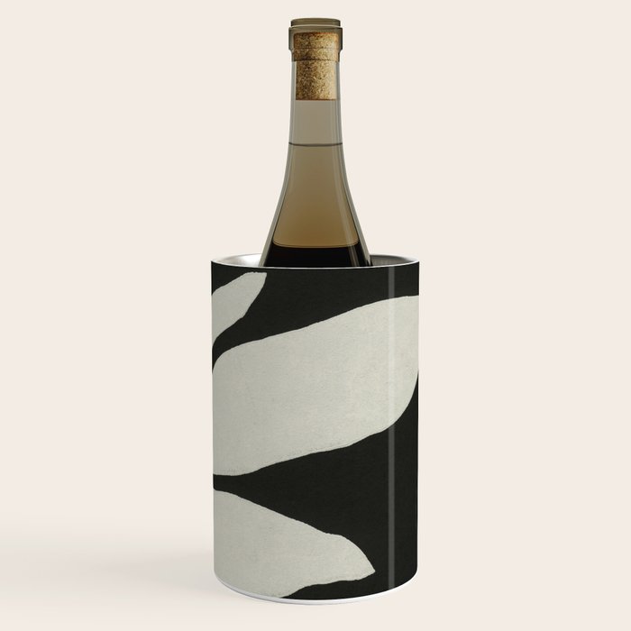 Linocut Branch #3 / White & Black Wine Chiller Gallery Image 3