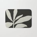 Linocut Branch #3 / White & Black Bath Mat Gallery Image 1