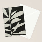 Linocut Branch #3 / White & Black Stationery Card Gallery Image 2