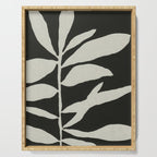 Linocut Branch #3 / White & Black Serving Tray Gallery Image 1