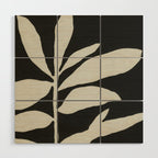 Linocut Branch #3 / White & Black Wood Wall Art Gallery Image 1