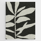 Linocut Branch #3 / White & Black Jigsaw Puzzle Gallery Image 1
