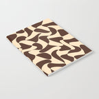Wavy Checkerboard in Brown & Cream Notebook Gallery Image 2