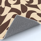 Wavy Checkerboard in Brown & Cream Rug Gallery Image 4