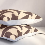 Wavy Checkerboard in Brown & Cream Pillow Sham Gallery Image 3
